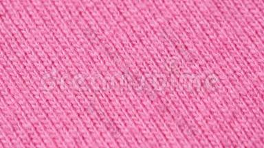 纺织背景-粉红色100%棉布与运动衫支架结构。